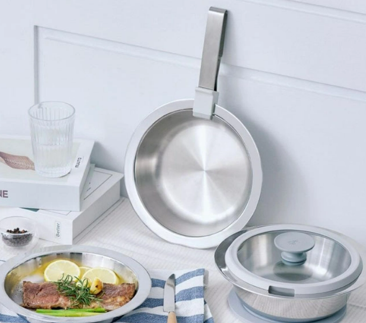 Stainless steel pan Sartén de acero inoxidable